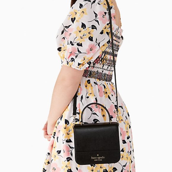 Kate Spade Staci Square Crossbody Saffiano Leather Black - Picture 2 of 16